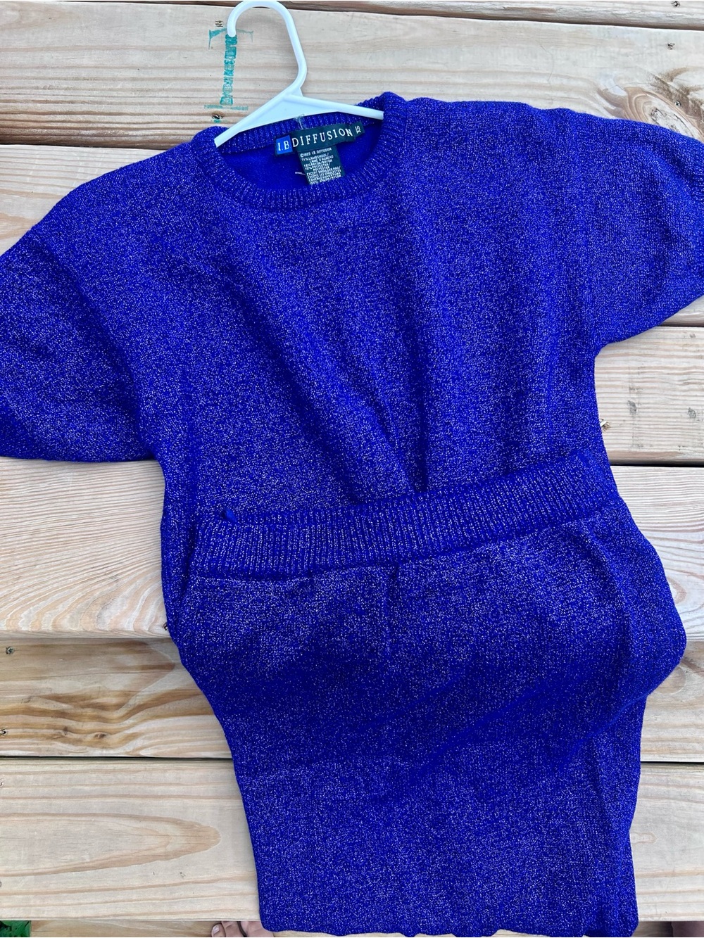 1989 Lambswool Skirt and Short Sleeved Sweater set from I.B. Diffusion